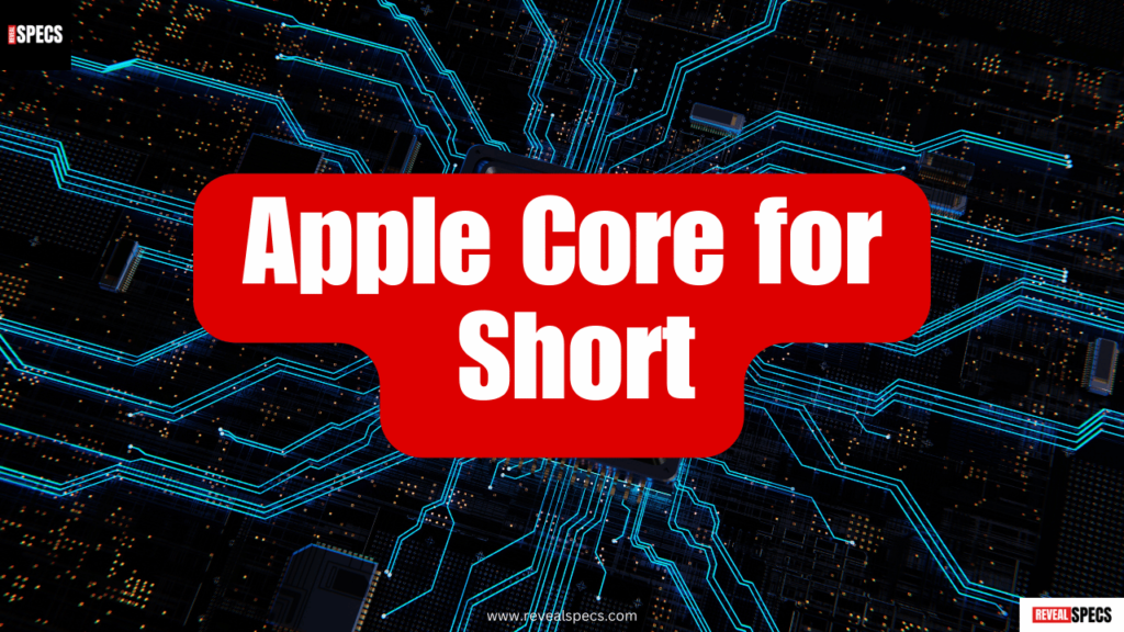 Illustration of Apple Core for Short technology showcasing mobile device optimization.